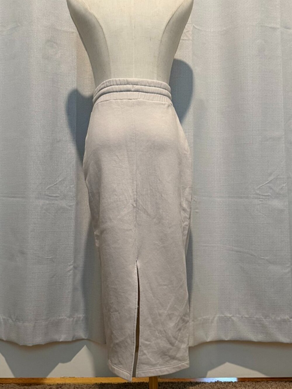 Zara Streetwear Cream Midi Skirt with Slit - Small - Cotton Blend - Picture 5 of 8